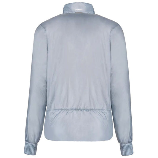 Light Blue Nylon Jackets & Coat