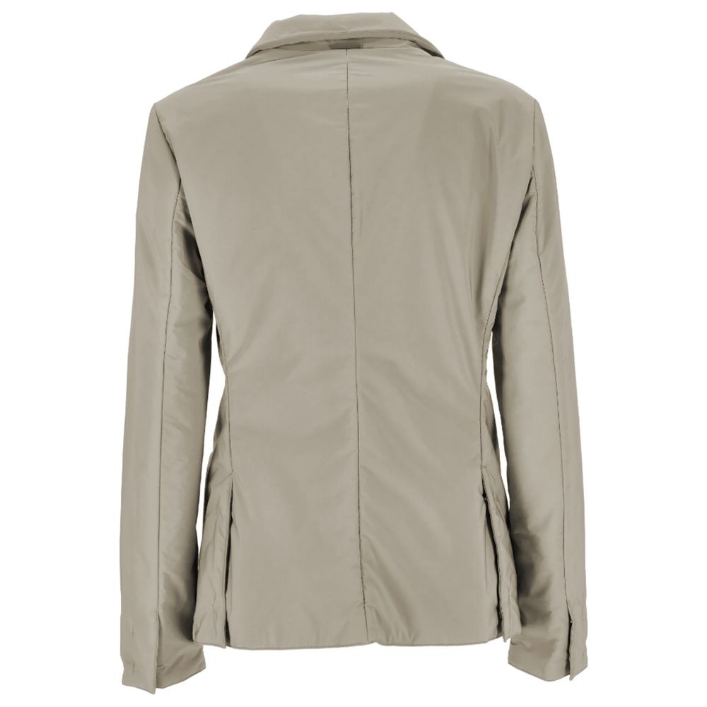 Beige Polyester Jackets & Coat