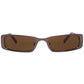 Brown Metal Sunglasses