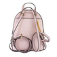 Jaycee Mini XS Leather Zip Pocket Backpack Powder Blush Pink