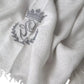 Gray Cashmere Wrap Shawl Fringe Scarf