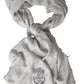 Gray Cashmere Wrap Shawl Fringe Scarf