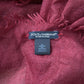 Maroon Cashmere Knit Wrap Shawl Fringe Scarf