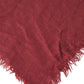 Maroon Cashmere Knit Wrap Shawl Fringe Scarf