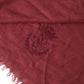 Maroon Cashmere Knit Wrap Shawl Fringe Scarf