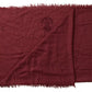 Maroon Cashmere Knit Wrap Shawl Fringe Scarf