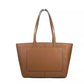 Medium Zip Top Tote Carryall Bag Brown