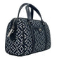 Small Leather Duffle Crossbody Bag Black