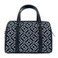 Small Leather Duffle Crossbody Bag Black