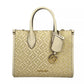Mirella Small Top Zip Crossbody Tote Bag Creme