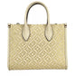 Mirella Small Top Zip Crossbody Tote Bag Creme
