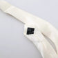 Off White Satin Silk Classic Men Necktie