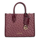 Mirella Small Top Zip Crossbody Tote Bag Oxblood