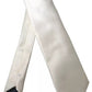 Off White Satin Silk Classic Men Necktie