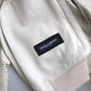 Off White LeatherPerforated Full Zip Jacket