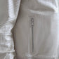 Off White LeatherPerforated Full Zip Jacket
