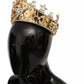 Gold Crystal Star STRASS Crown Logo Tiara Diadem