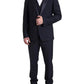 Black 3 Piece Single Breasted MARTINI Suit