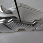 White Silver Daymaster Leather Sneakers Shoes
