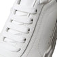 White Silver Daymaster Leather Sneakers Shoes