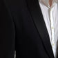 Black Wool Single Breasted MARTINI Blazerclothing