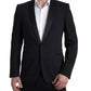Black Wool Single Breasted MARTINI Blazerclothing