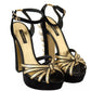 Black Gold Bianca Faux Pearl Sandals