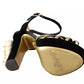 Black Gold Bianca Faux Pearl Sandals