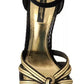 Black Gold Bianca Faux Pearl Sandals