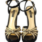 Black Gold Bianca Faux Pearl Sandals