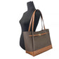 Reed Large Belted Tote Shoulder Bag Purse Brown