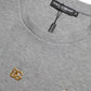 Gray Cotton Embellished Crew Neck  T-shirt