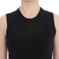 Elegant Black Sleeveless Pullover Vest