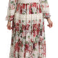Multicolor Floral Maxi Sheath Dress