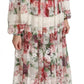 Multicolor Floral Maxi Sheath Dress