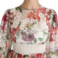 Multicolor Floral Maxi Sheath Dress