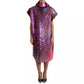Pink Leopard Print Polyester Shift Midi Dress