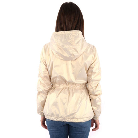 Beige Nylon Jackets & Coat