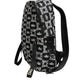 Black White Crown Printed Nylon School Backpack Bag