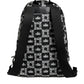 Black White Crown Printed Nylon School Backpack Bag