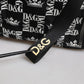 Black White Crown Printed Nylon School Backpack Bag