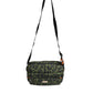 Green Polyester Leopard Print Shell Messenger Bag