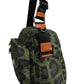 Green Polyester Leopard Print Shell Messenger Bag