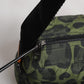 Green Polyester Leopard Print Shell Messenger Bag