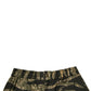 Black Gold Patterned Cotton Bermuda Shorts