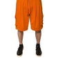 Orange Cotton Men Casual Cargo Bermuda Shorts