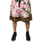 Multicolor Floral Cotton Men Bermuda Shorts