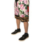 Multicolor Floral Cotton Men Bermuda Shorts