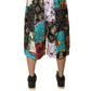 Multicolor Patchwork Cargo Bermuda Shorts