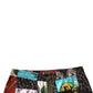 Multicolor Patchwork Cargo Bermuda Shorts